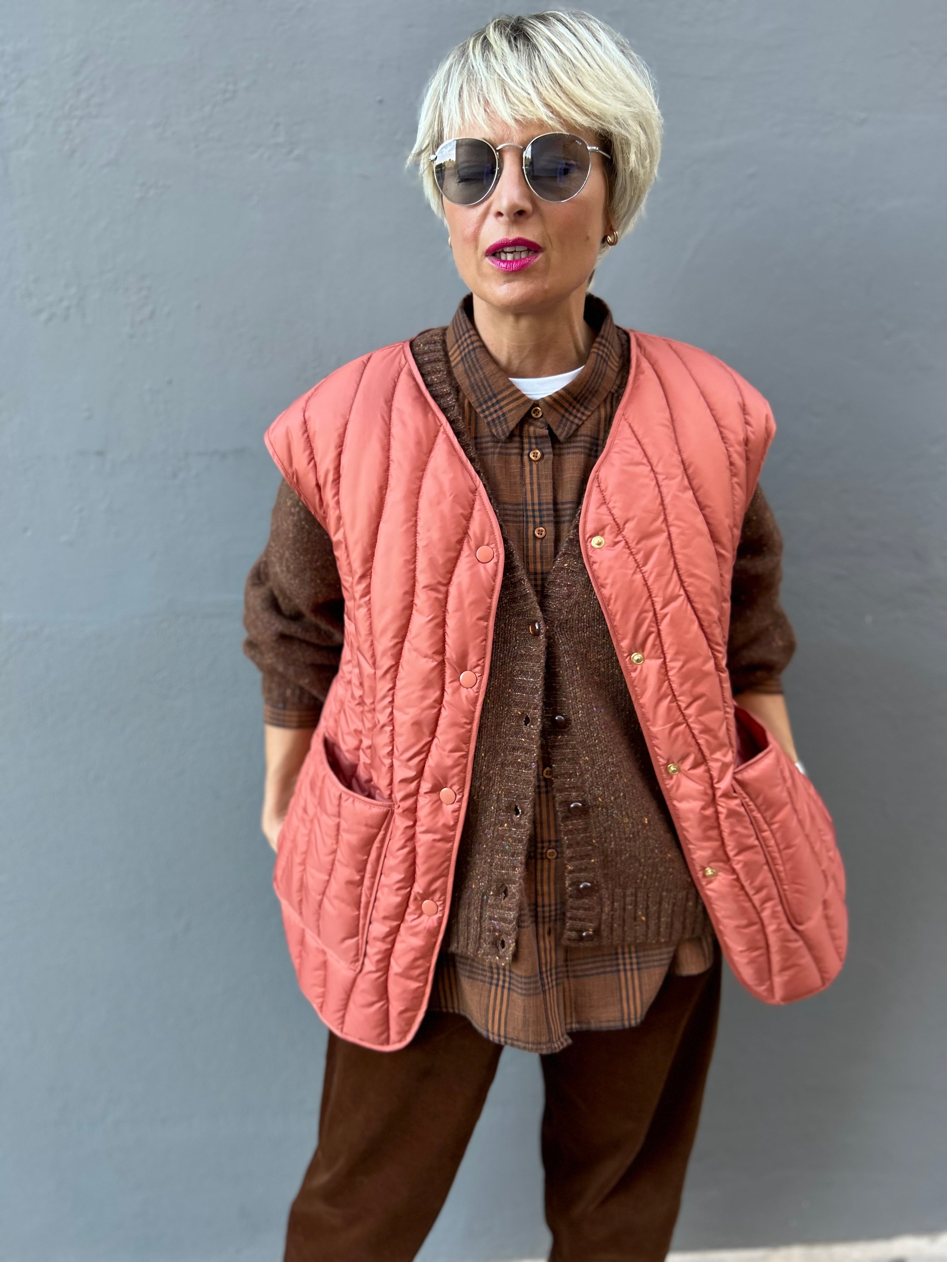 CARDIGAN SALE E PEPE MARRONE