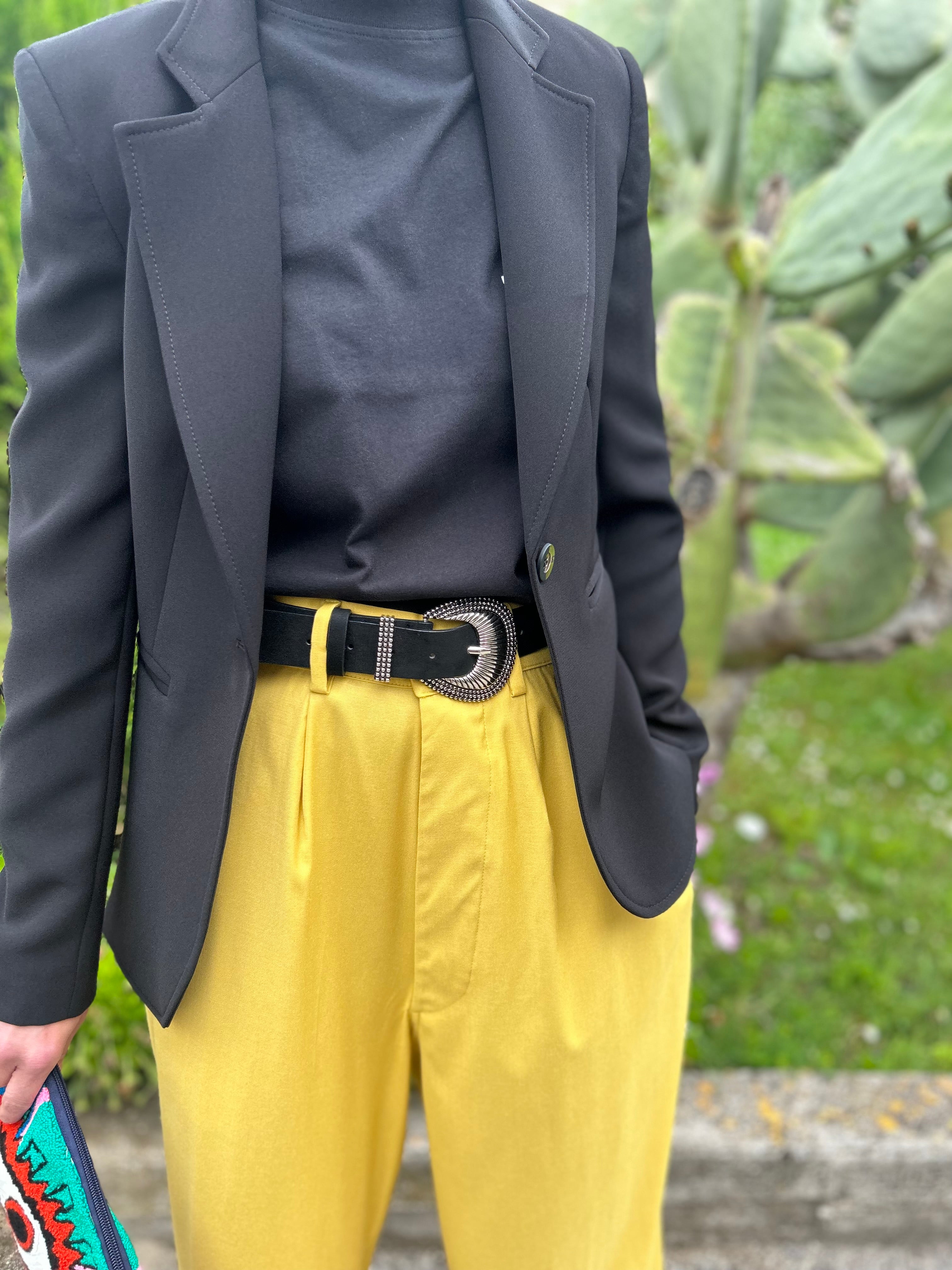 PANTALONE FLUIO GIALLO