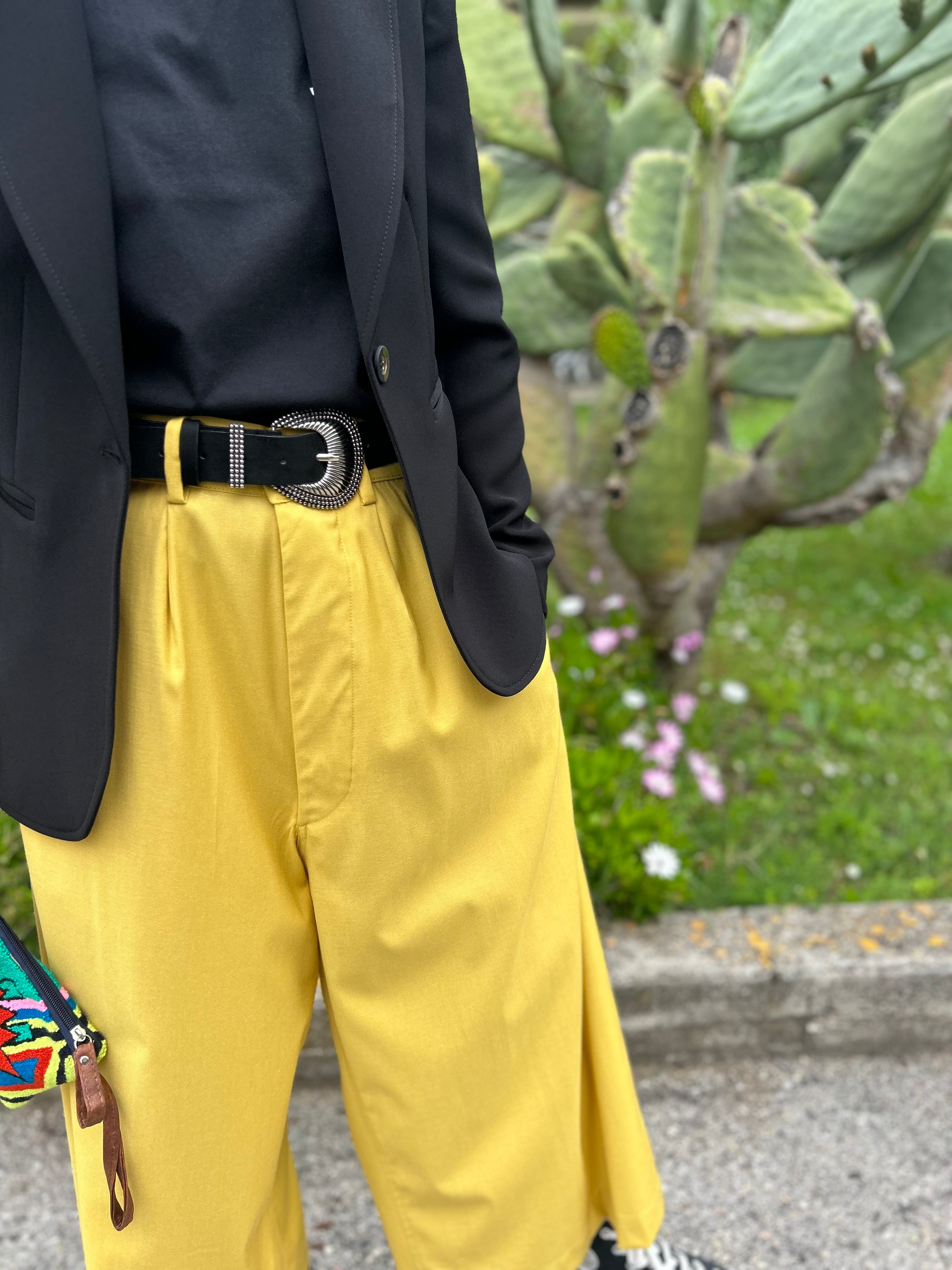 PANTALONE FLUIO GIALLO